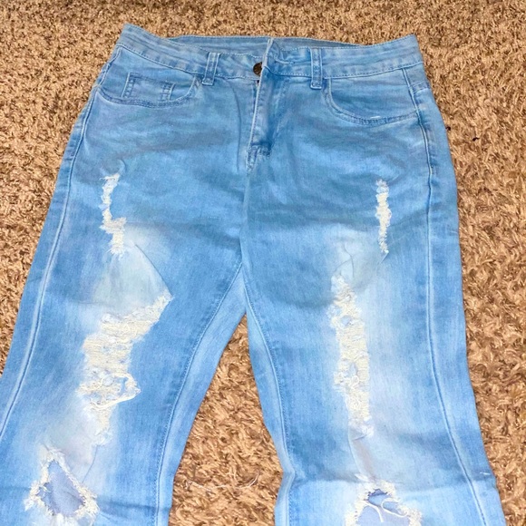 Ripped Bell Bottom Jeans (New Arrivals) - Picture 3 of 8